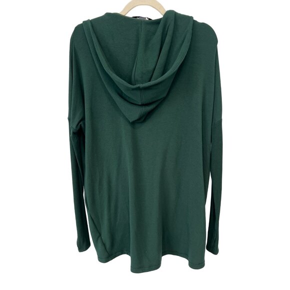 Athleta Purana Wrap Sweatshirt Women XS Hooded Seaweed Snack Green Active Yoga - Picture 4 of 9